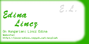 edina lincz business card
